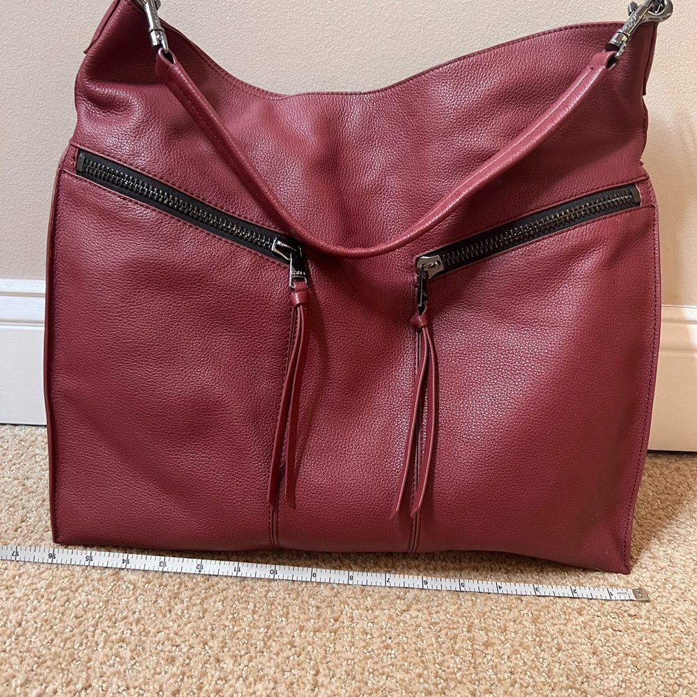 Botkier Red Leather Shoulder Bag with Slouchy Design